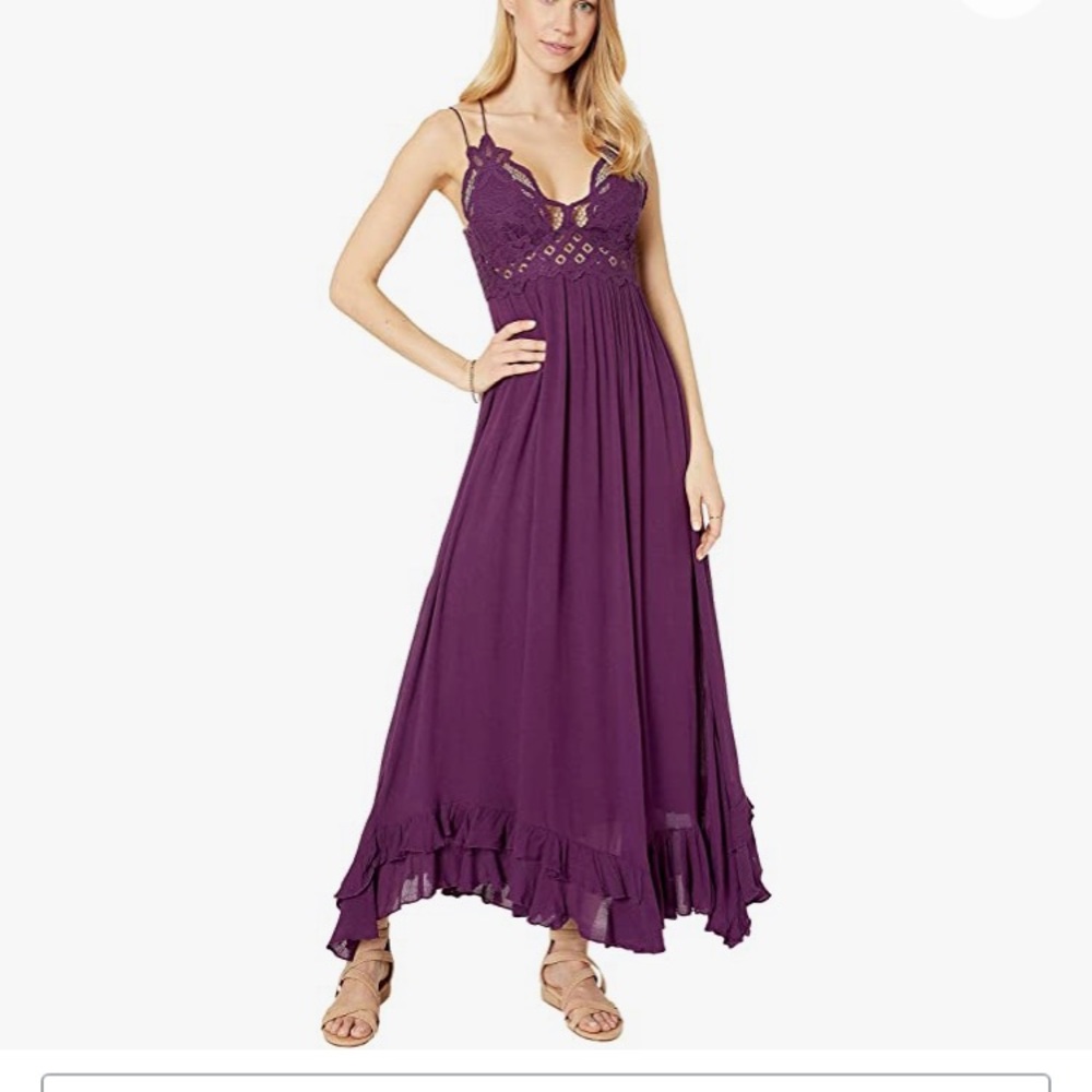 M. Frederic Adella maxi slip dress in plum NWT